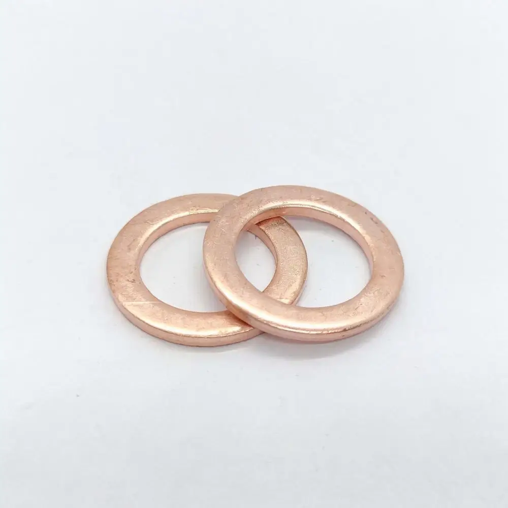 Copper Flat Washers Set Industrial Hardware Sealing Gaskets For Automotive Repair Mechanical Fastener Accessories