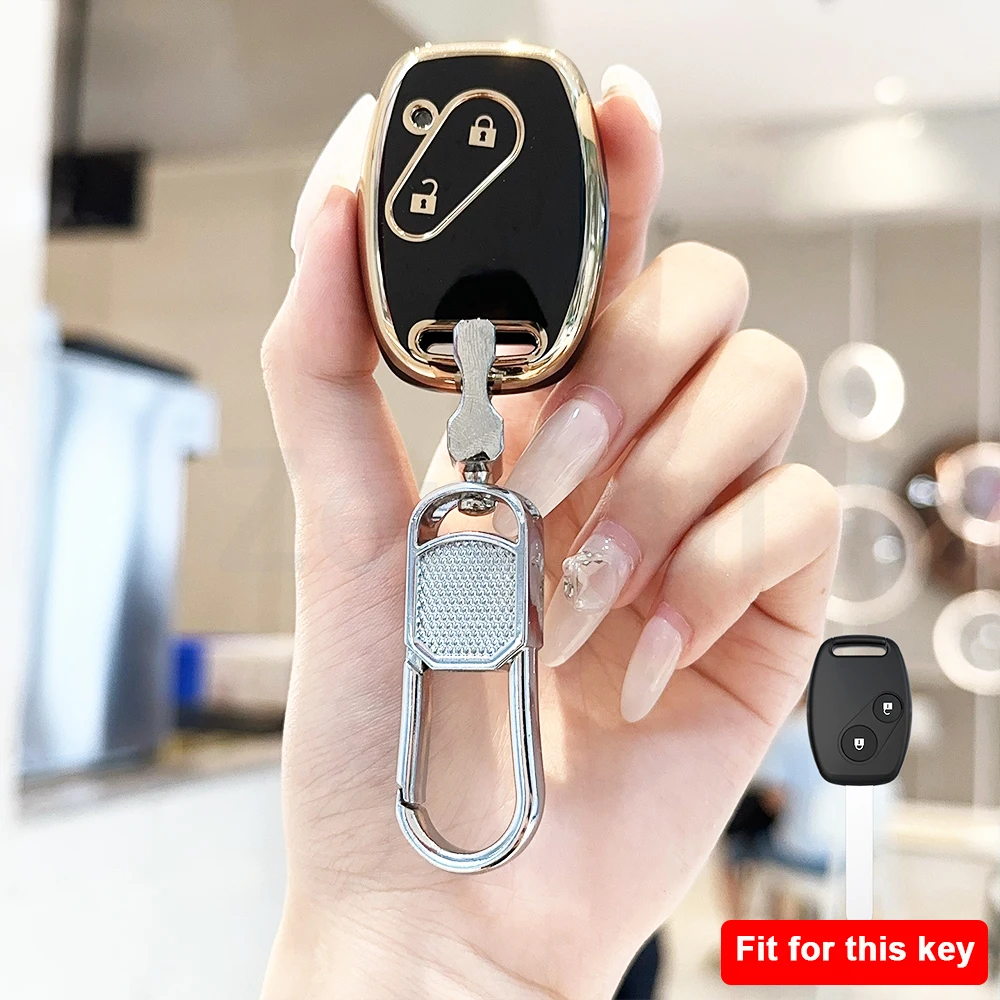TPU Car Key Case Cover Auto Shell Fob Holder for Honda Civic Accord VII Crv Frv Insight Shuttle Stream Jazz Keyless Accessories
