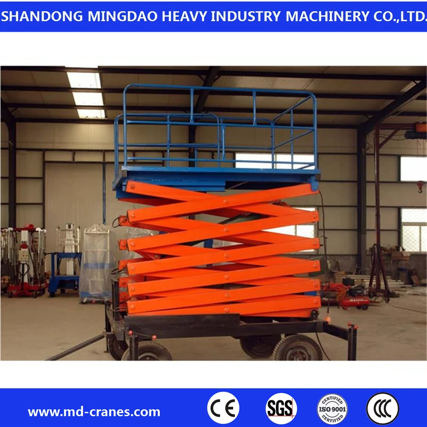 Table de travail de plate-forme élévatrice hydraulique à ciseaux à double cylindre pour atelier