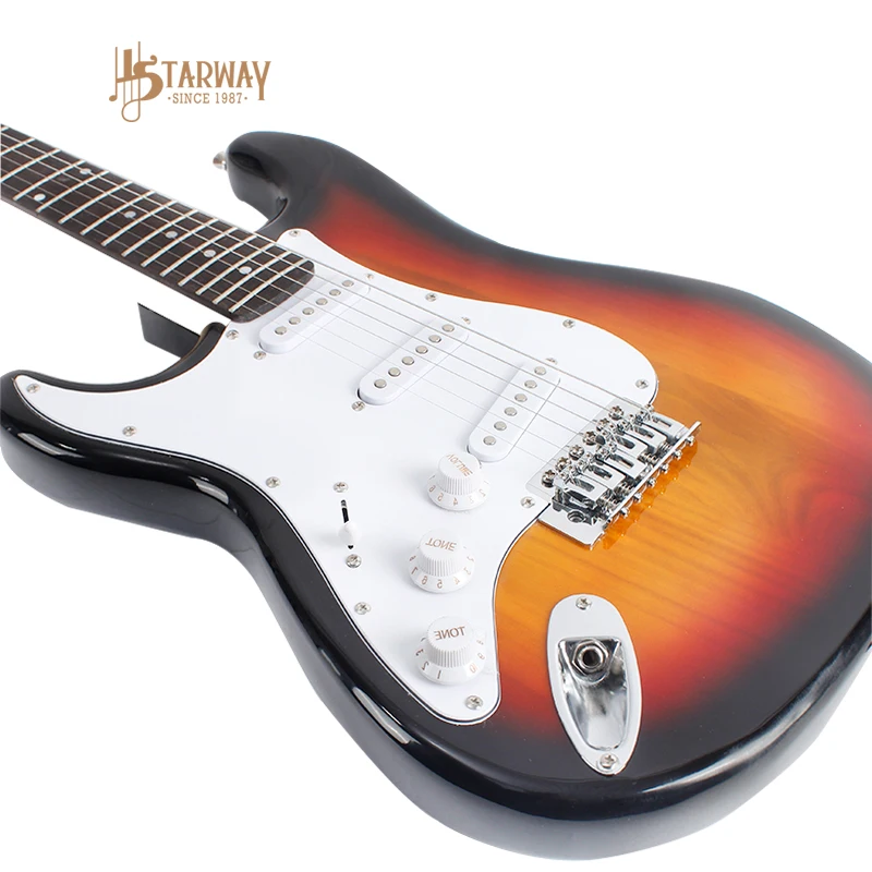 

Starway Custom 39 Inch Professional Electric Guitarra With 6 Strings Musical Instrument for Guitar Beginners