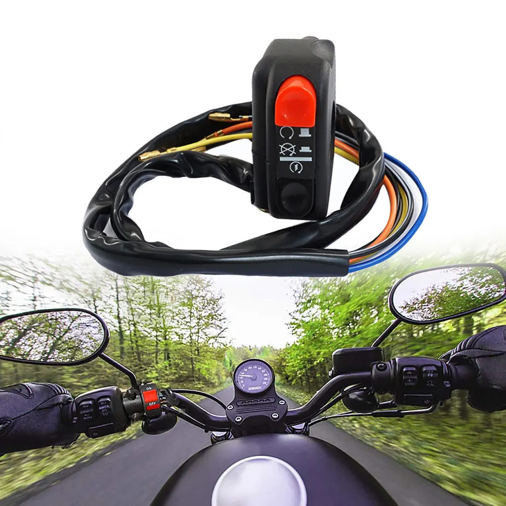 1pcs Black Plastic Universal Motorcycle ATV 7/8