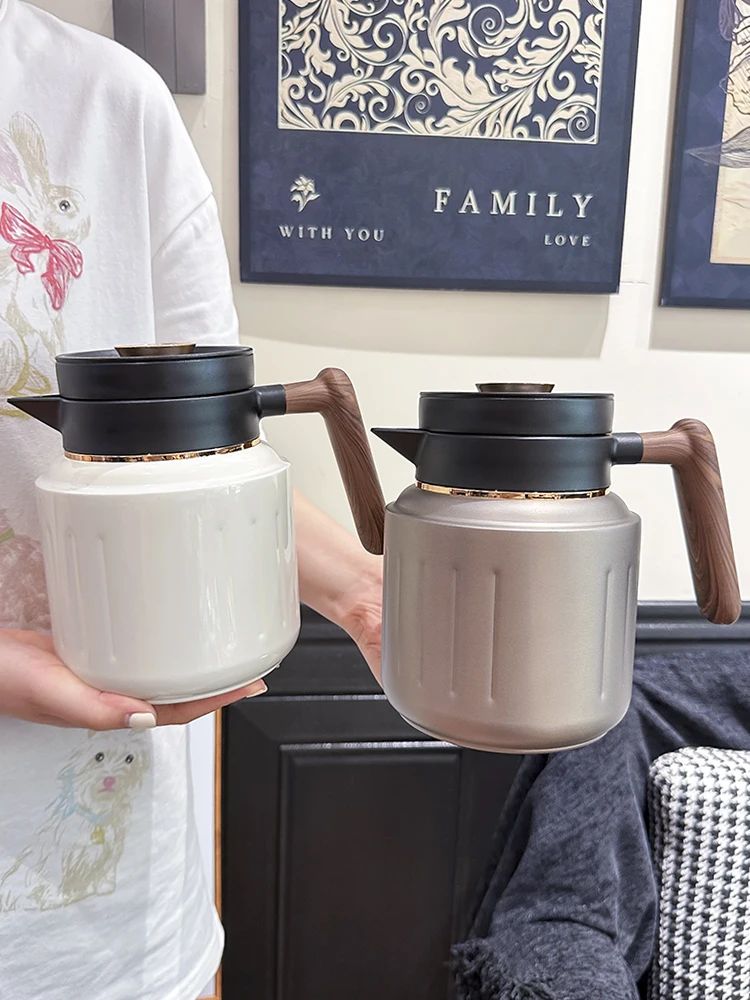 

Busin ade Stainl Steel 36 Insulated Water Bottle Office Tea Brewing Pot Smart Temperature Display Tea Water Separation