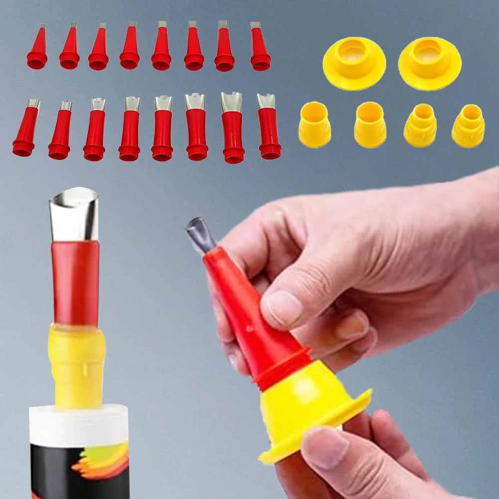 22 PCS/Set Stainless Steel Caulk Nozzle Applicator Caulking Finisher Glue Silicone Sealant Finishing Tool for Kitchen Bathroom