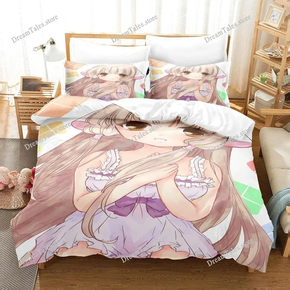 Anime Chobits New Chi Bedding Set Duvet Cover Bedroom Comforter Covers Single Twin King ​Size Quilt Cover Home Textile