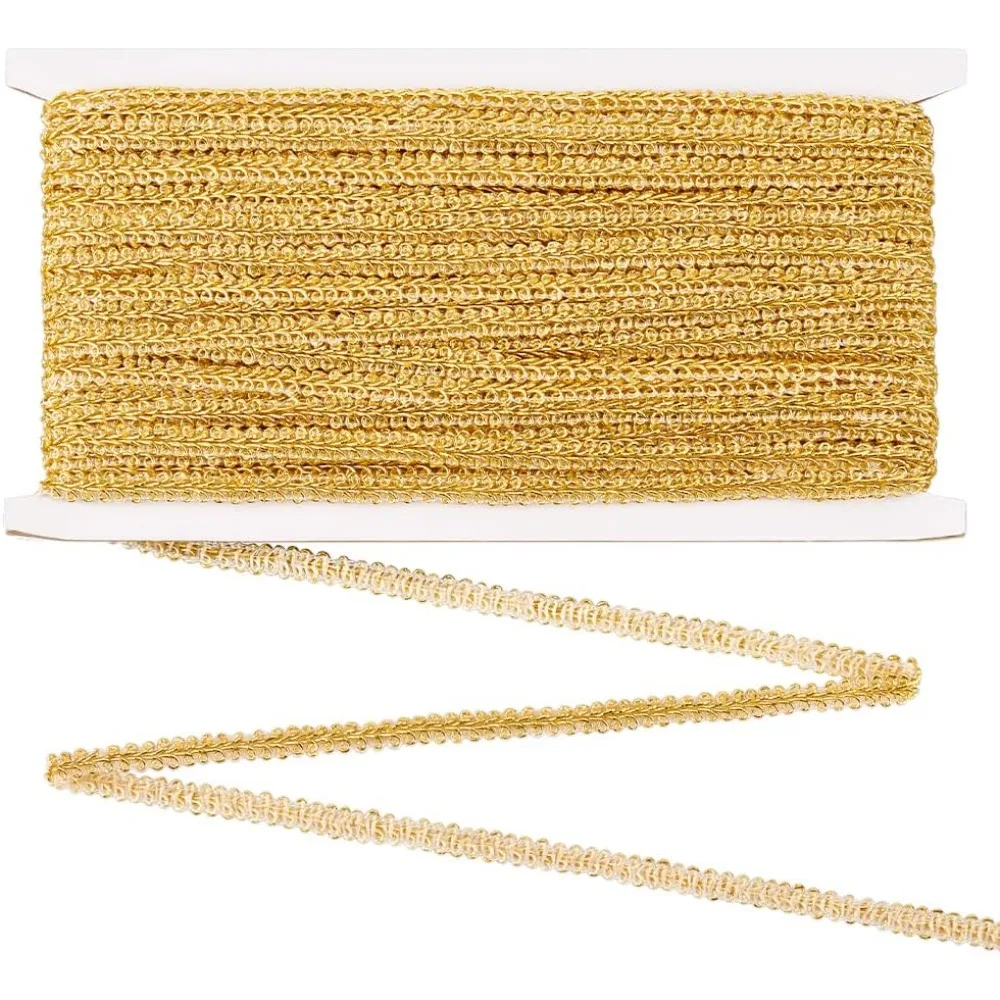 27.3 ياردة معدنية الأعرج جديلة تقليم 1/4 بوصة حريش الزخرفية البوليستر التمرير الخياطة الدانتيل ل زي Crafts بها بنفسك الحرف ديكور