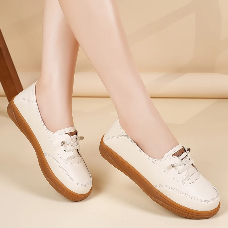 

Ultra-Light Women's Non-Slip Nurse Shoes with Laces, All-Season Casual Women's Shoes, Comfortable Soft-Soled Wear-Resistant Mom Shoes