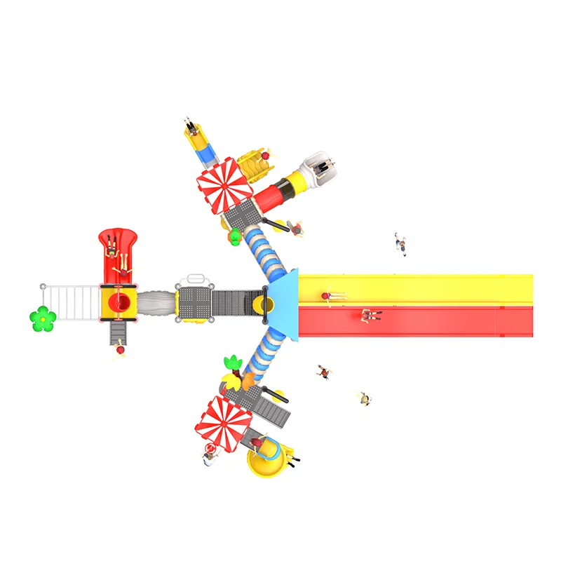 ia-High Manufacturer Production Large Outdoor Play Equipment for Kids Steel Slides Water Park and Swing Set Park Amusement#
