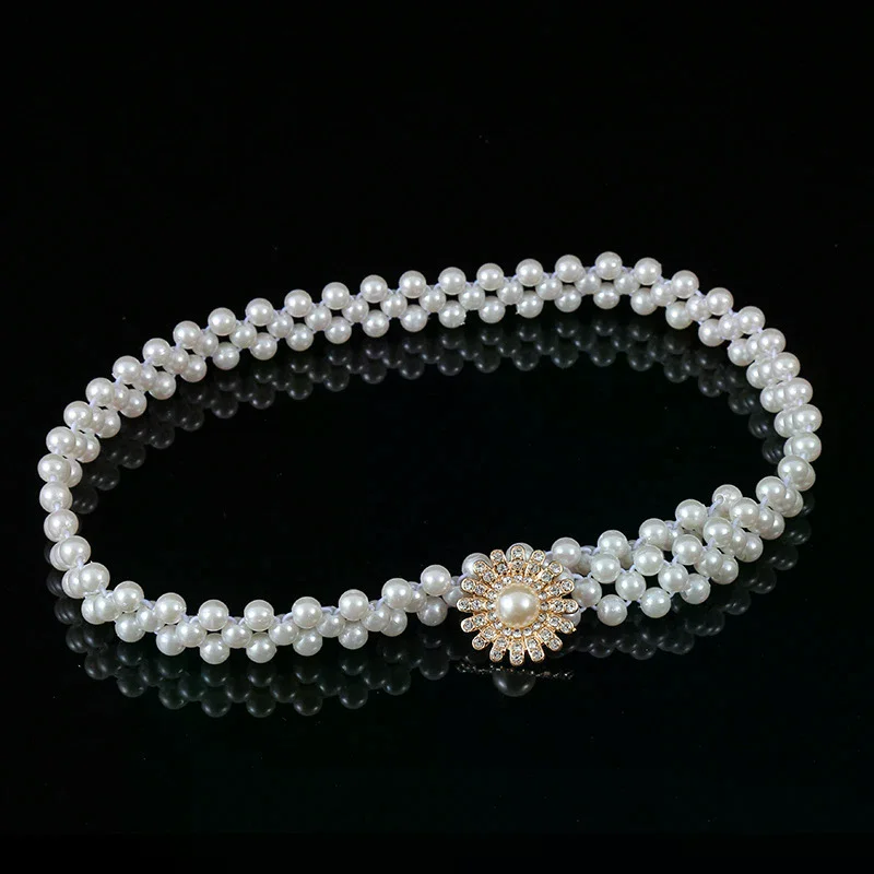 

Модная жемчужная поясная цепочка для женщин и девочек, универсальная юбка, повседневный ремень, элегантный тонкий пояс с бисером, аксессуары для одежды, подарки