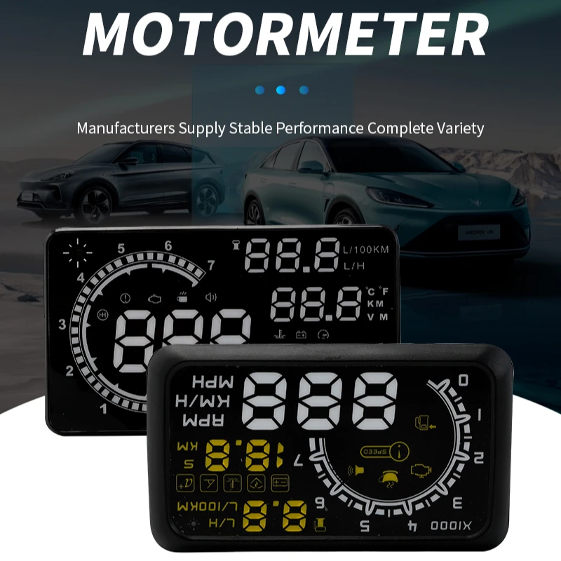 Car Head Up Display Digital Speedometer Windshield Projector OBD2 Data Diagnostic Tool with Speed Fuel Voltage Alarm Warning