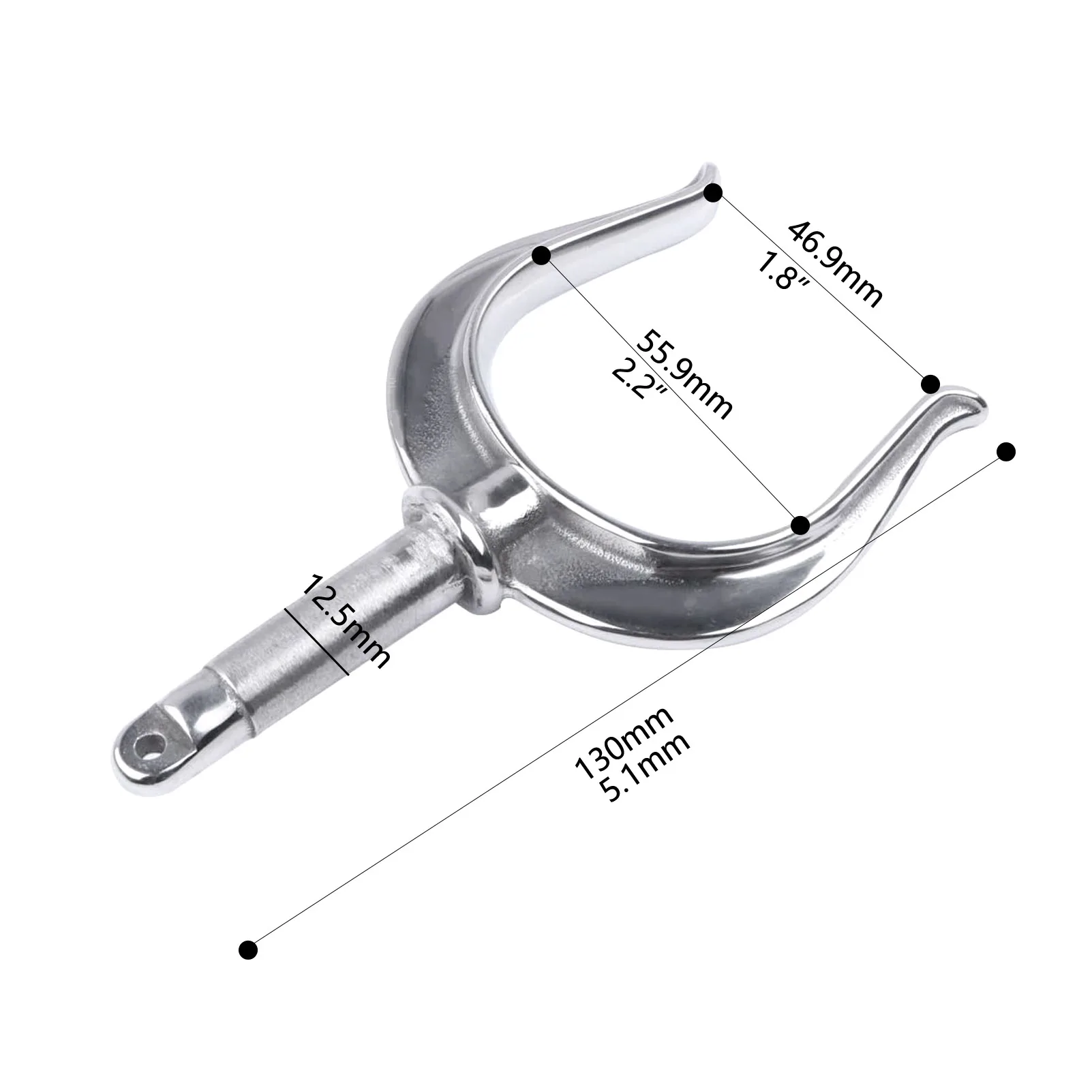 Marine Rvs Oarlock Boot Rowlock Oarlock Socket Rvs Side Mount Voor Marine Jacht