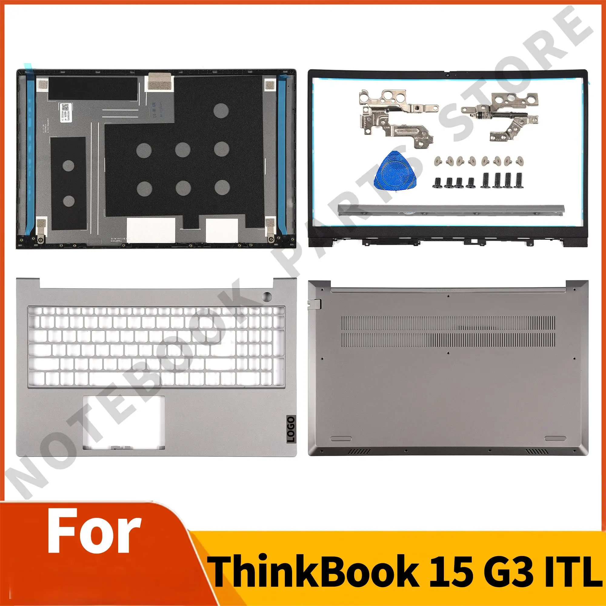 

Parts For ThinkBook 15 G3 ACL/ARE For ThinkBook 15 G3 ITL Back Cover Top Cover/Bezel/Upper cover/Bottom Hinges Replace 15.6inch