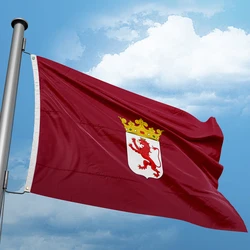 Flag of Leon 3 x 5 FT 90 x 150 cm Spain Provincial Flags Household Decoration Indoor Outdoor Polyester Hanging Banner
