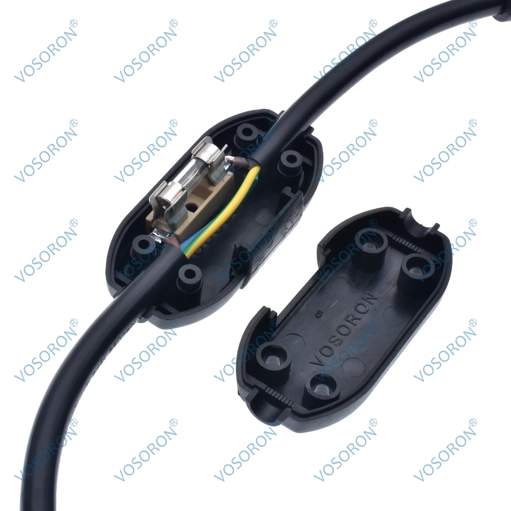 Power Cord Cable IEC 320 C14 to C13 PDU UPS Power Extension Cable with 10A fuse Switch 30cm