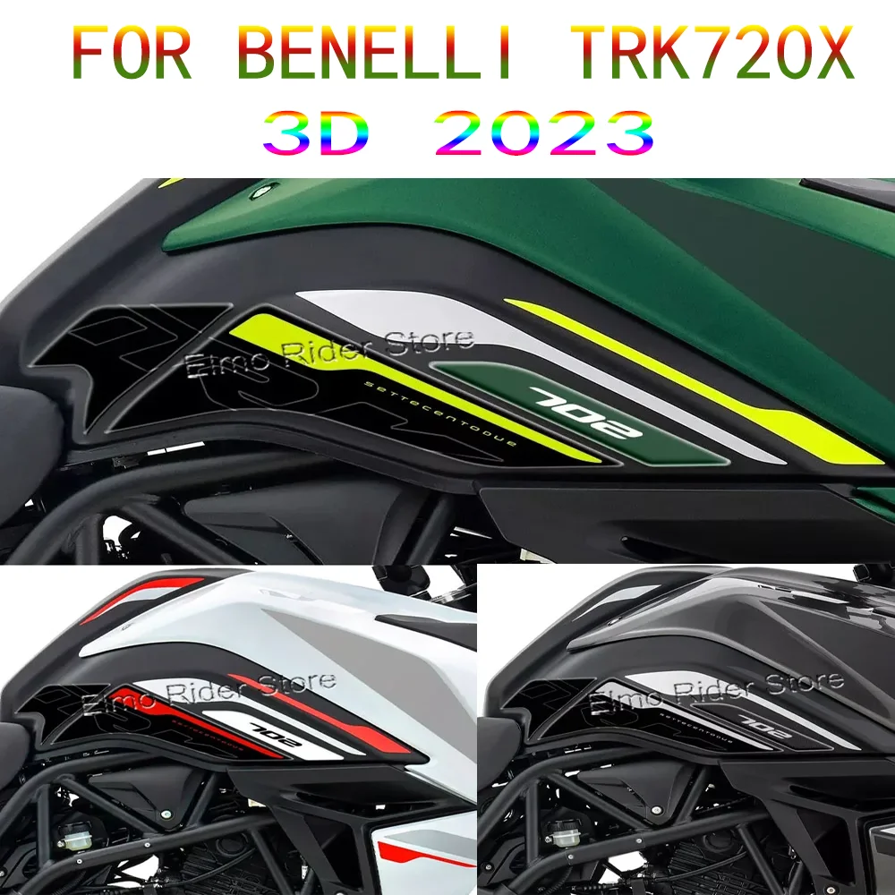 

For Benelli TRK 702X 2023 Motorcycle Fuel Tank Pad Stickers Waterproof Scratch-Resistant 3D Resin Protective Sticker