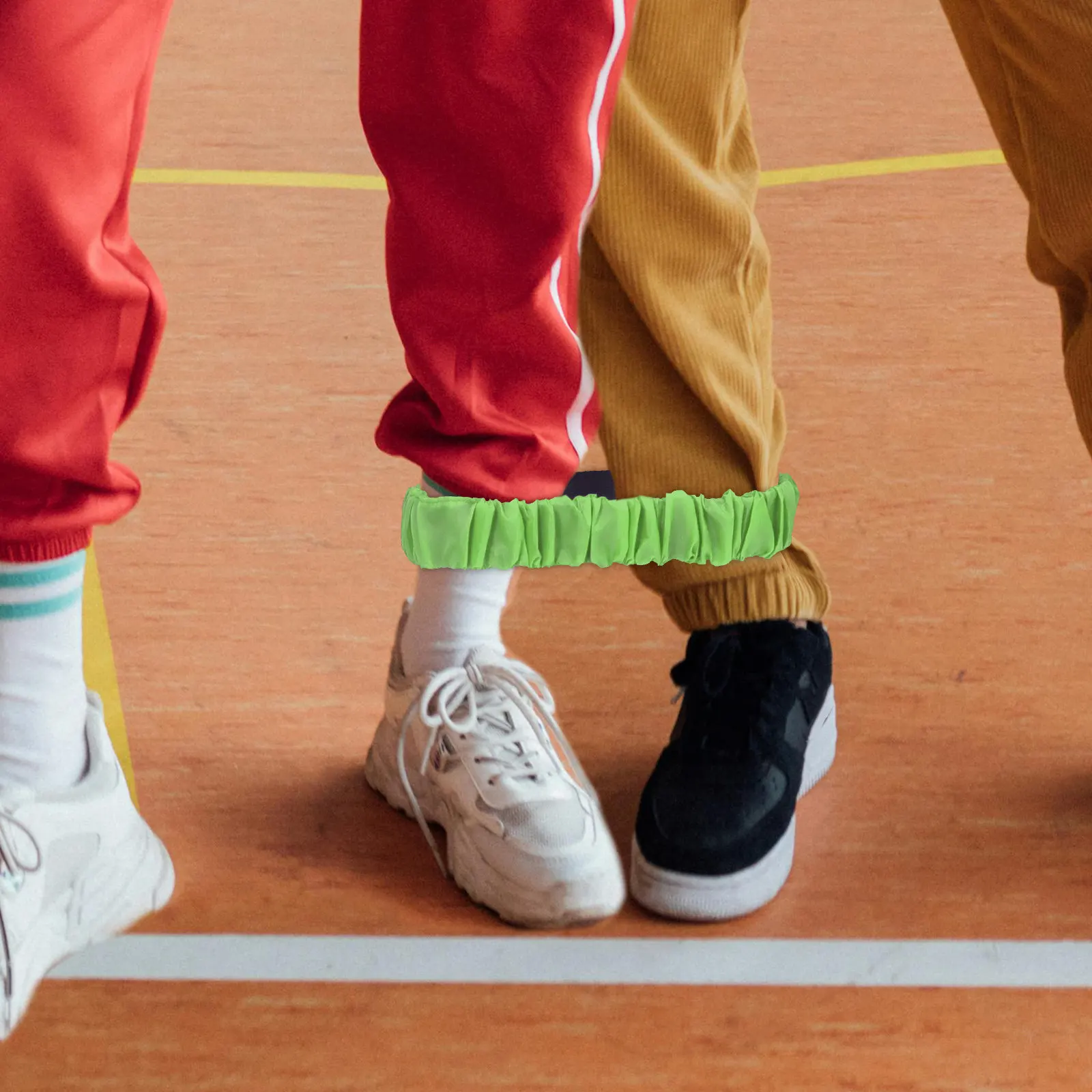 5Pcs Elastic Tie Rope Three Legged Race Bands PP Material Adjustable Outdoor Games Field Day Relay Team Building Exercise