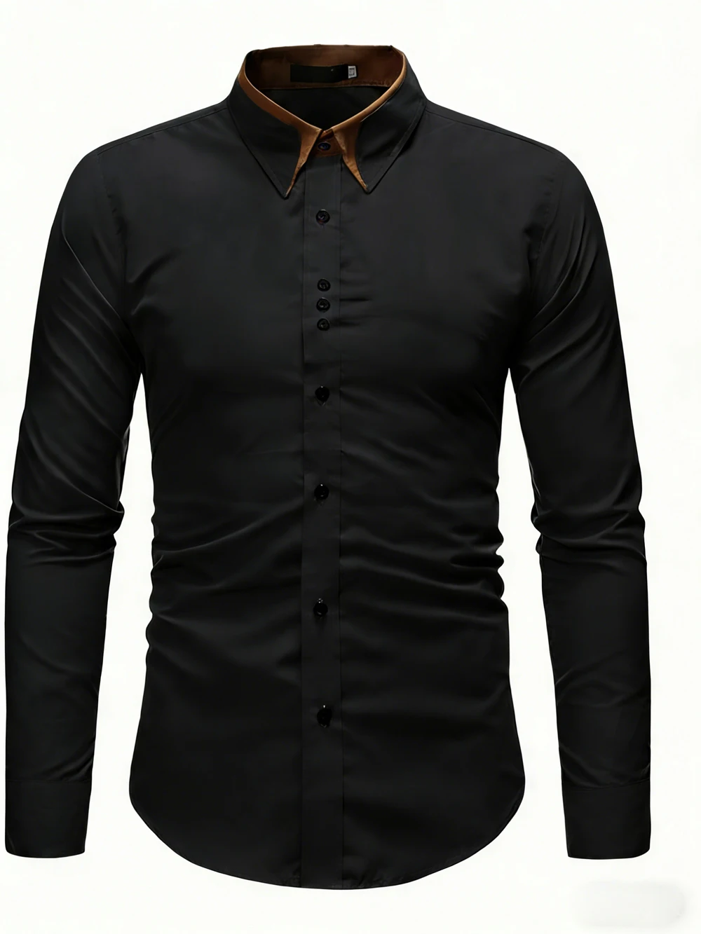 

Men's Simple Business Long-Sleeve Shirt with Multiple Buttons Designer White Shirt Hawaiian Vacation Outdoor Social Men Clothing