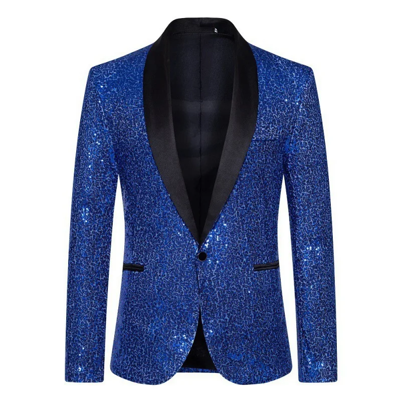 Men's Sequin Blazer Pearl Plate Suit Multi Colors Sparkly Glitter Jacket Festival Wedding Party Stage Performance Clothes