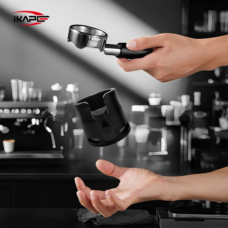 

IKAPE Espresso Tamping Station Adjustable 51/54/58mm Non-slip Silicone Base Professional Barista Tool Portafilter Holder Support