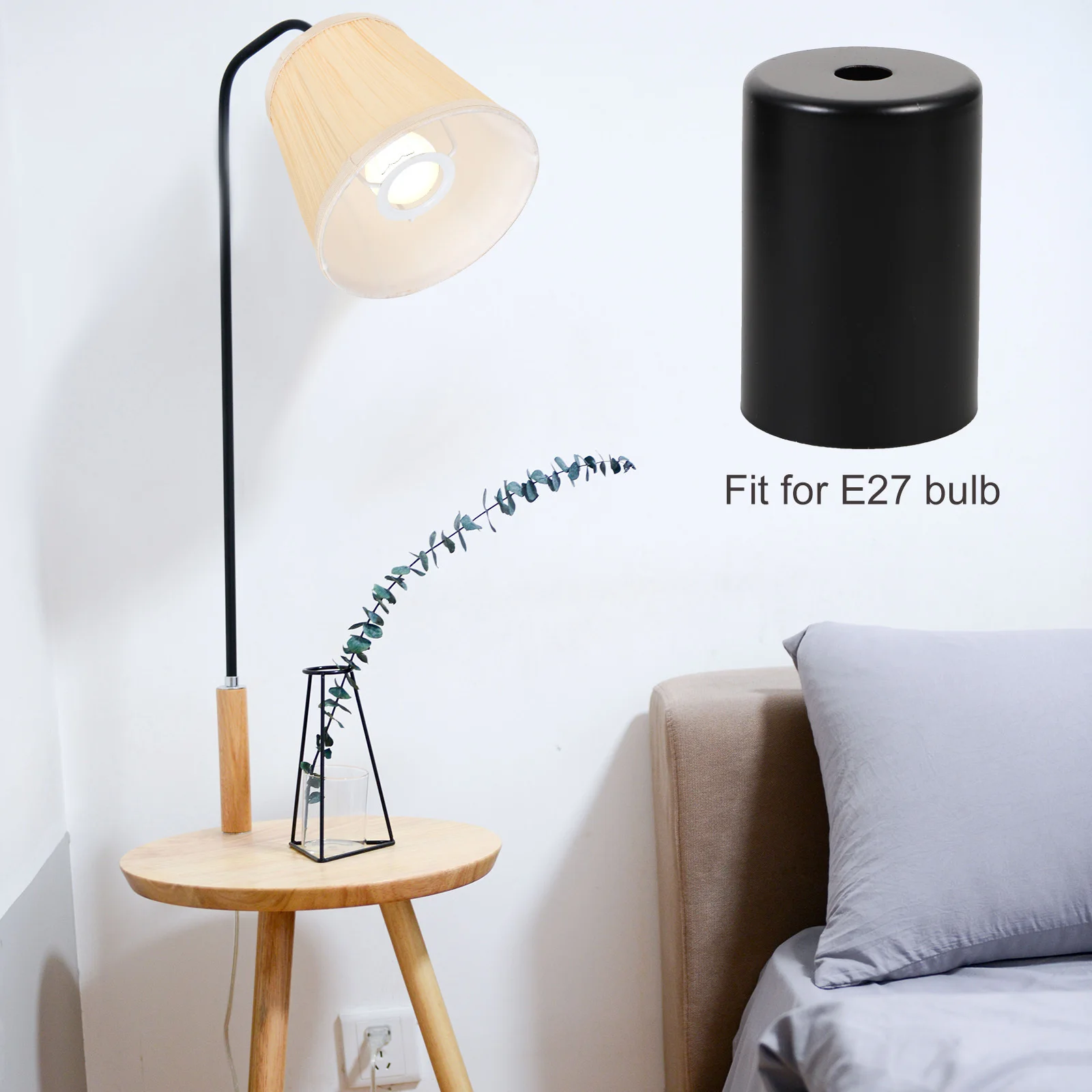 

6 шт. металлических цилиндрических декоративных наконечников для ламп, замена основания светильника, крепление абажура, декоративные детали для настольных, подвесных и напольных светильников