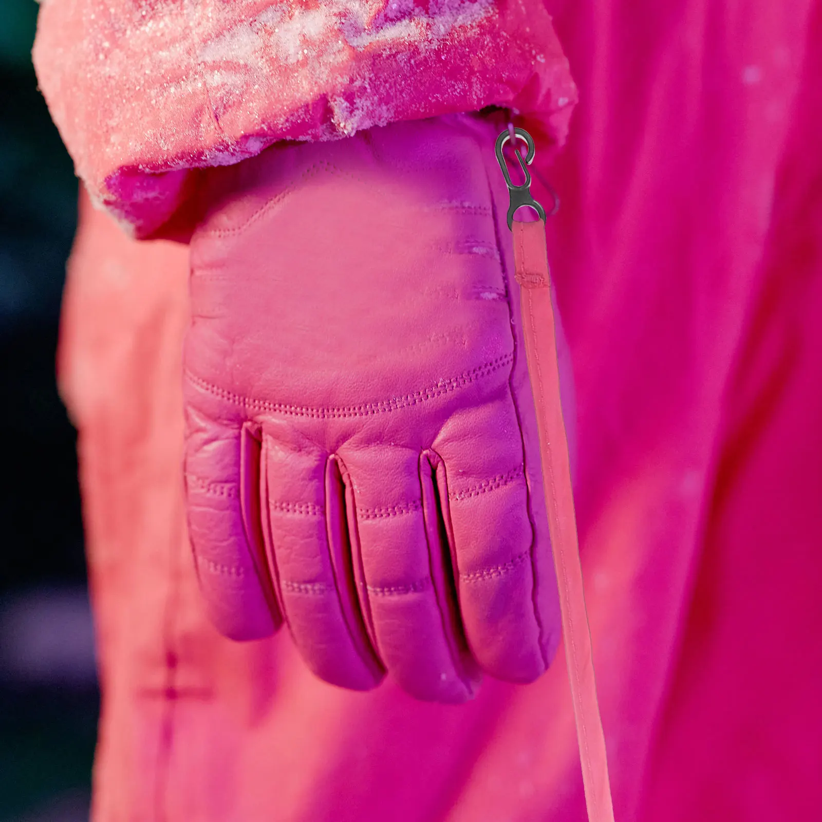 

2pcs Children'S Glove Rope Nylon Portable Anti-Lost Strap For Winter Mittens Holder Reusable Glove Lanyard Clip Skiing