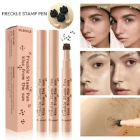 Waterproof Face Fake Freckles Pen Natural Lifelike Liquid Freckle Stamp Dot Spot Pen Quick Dry Long Lasting Cover Mole Pencil