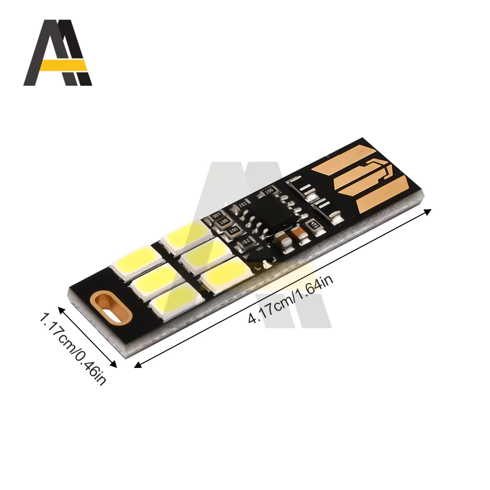 10/5/1 Uds Mini portátil 5730 USB 6LED SMD luz 5V Sensor táctil atenuación ajustable luz nocturna luz cálida/blanca opcional