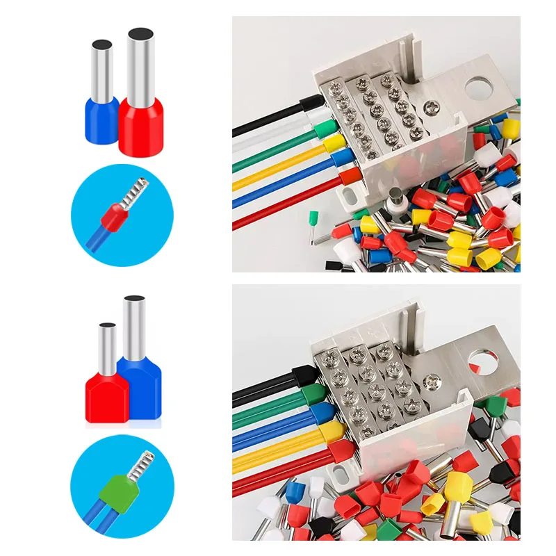 VE Tubular Crimp Terminals, tube type quick wiring cable wire connector insulated wire pin terminal kit