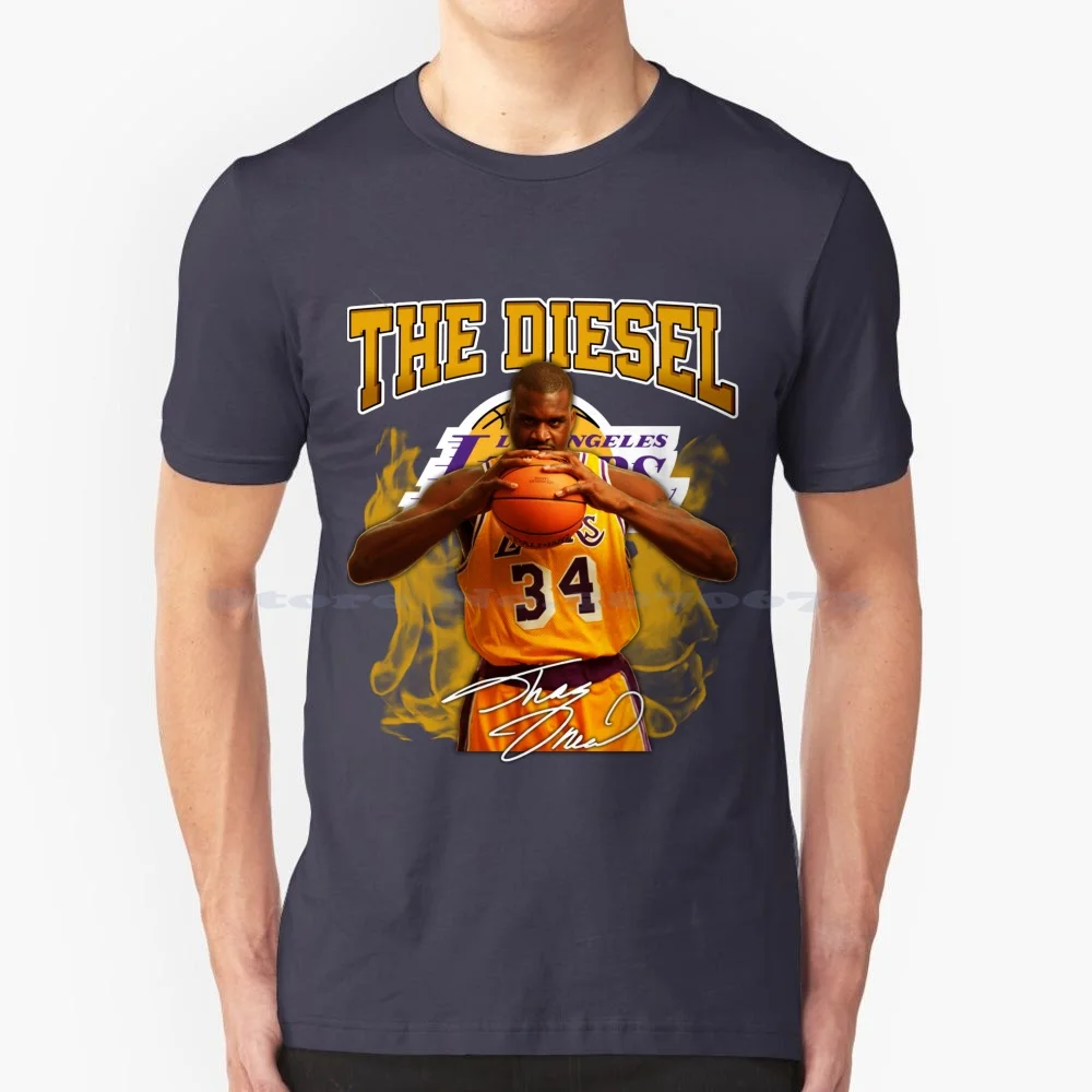 Shaquille O'Neal Basketball Los Angeles Legend Signature Vintage Retro 80S 90S Bootleg Rap Style T Shirt 100% Cotton Tee