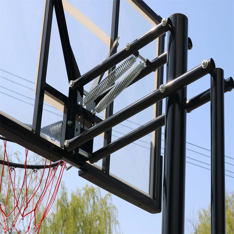 قاعدة كبيرة متحركة للاستخدام الداخلي والخارجي للبالغين، حامل كرة سلة بارتفاع قابل للتعديل