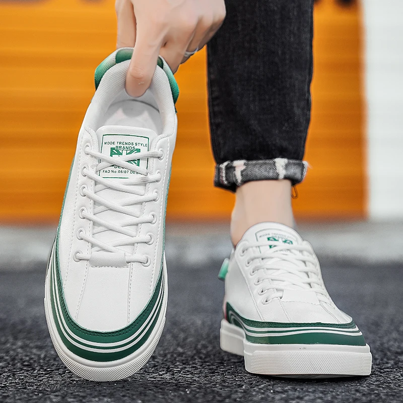Scarpe da skate casual da uomo in pelle, comode, taglia 47_voghion.com