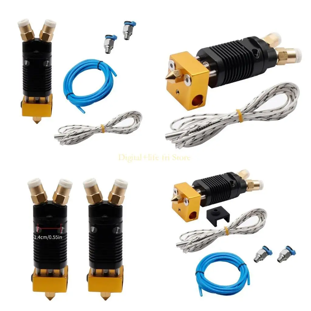 

E06d Enhanced -печать Dualcolor Extrusion Head 2 в 1 Out Hotend Extruder Part