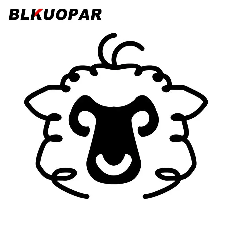

BLKUOPAR Simple Sheep Head Car Sticker JDM Vinyl Anime Decal Occlusion Scratch Motorcycle Trunk Decoration Car Door Protector