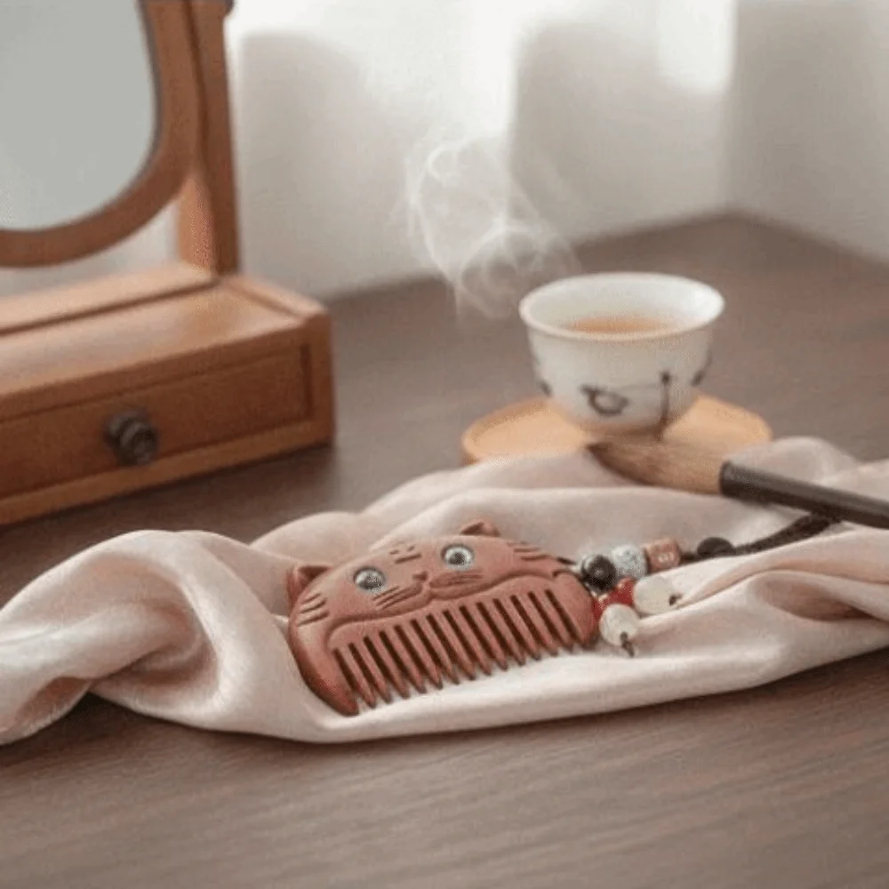 Head Oil Massager Wooden Wooden Hair Comb Wood Massager Pocket Detangling Comb Massage Comb Hair Care