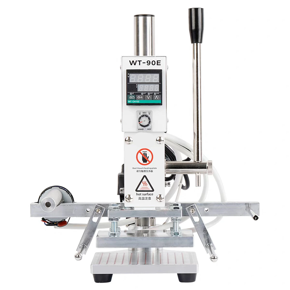 5*7 CM Auto Receiving Account Leather Small Sized Bronzing Trademark Mold Embossing Letter Stamping  Creasing Machine