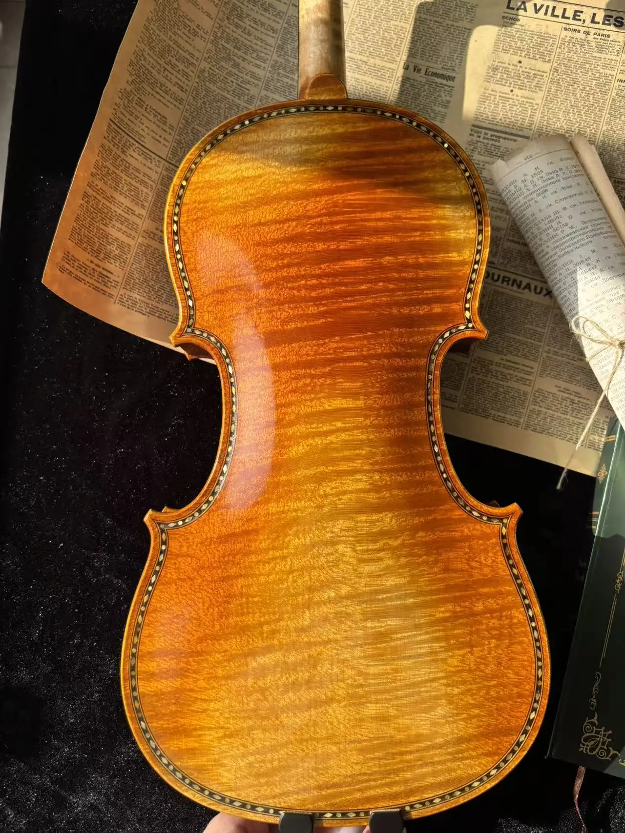 Violin 4/4 Violin High Level Professional Violin Solid Spruce Top and Maple Back Powerful Sound