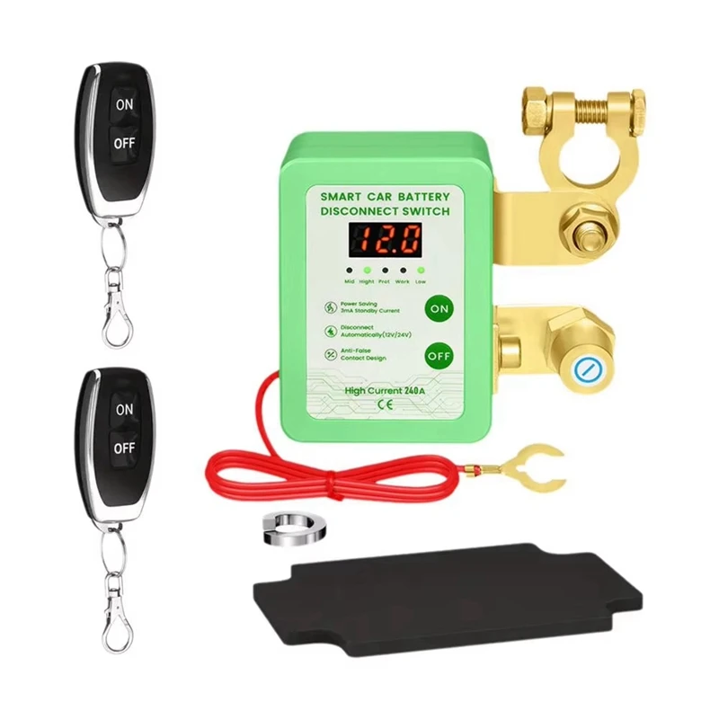 

Remote Battery Disconnect Switch With Led Voltage Display,Power Shut Off Switch Leakage Protection For Auto Car