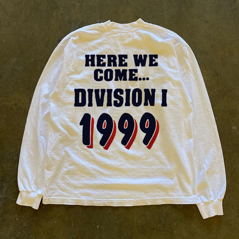 

Мужская футболка Heavyweight Non-Lightweight 999 Letter Long Sleeve с уникальным дизайном, в стиле High Street, невидимая под одеждой