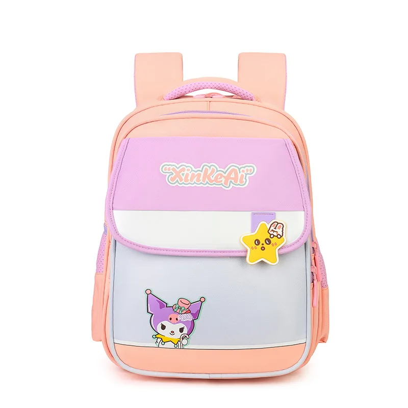 Sanrio Kulomi-mochila escolar informal para hombre, morral ligero y transpirable de gran capacidad, con dibujos animados, para estudiantes