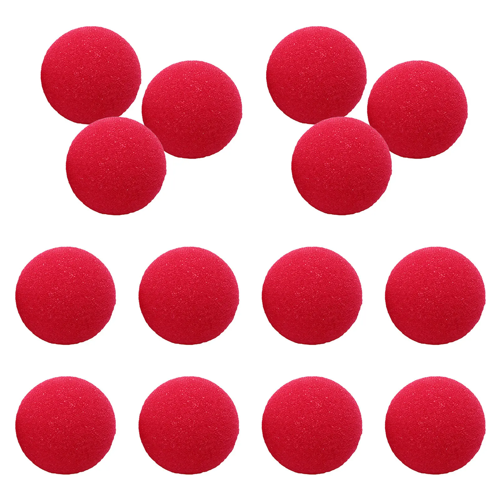 

40Pcs Red Clown Nose Sponge Material Lightweight Ball for Costume Party Fancy Dress Circus Role Play Accessory