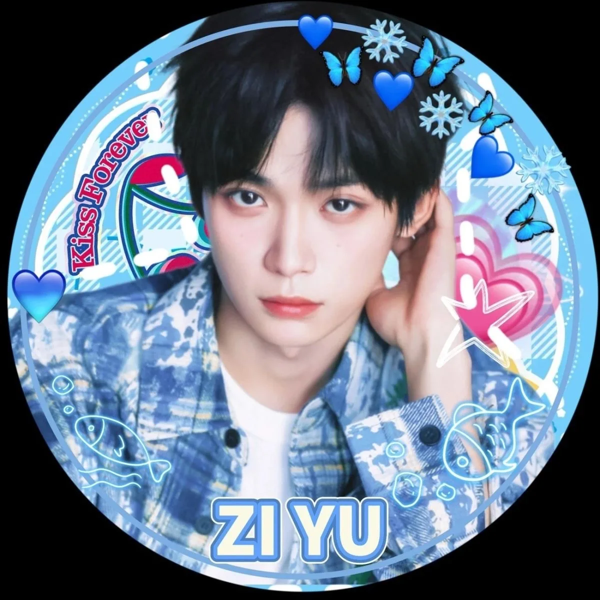 

New anti love Ziyu doujin cosplay peripheral 58mm tinplate badge bar, student support gift, guzi