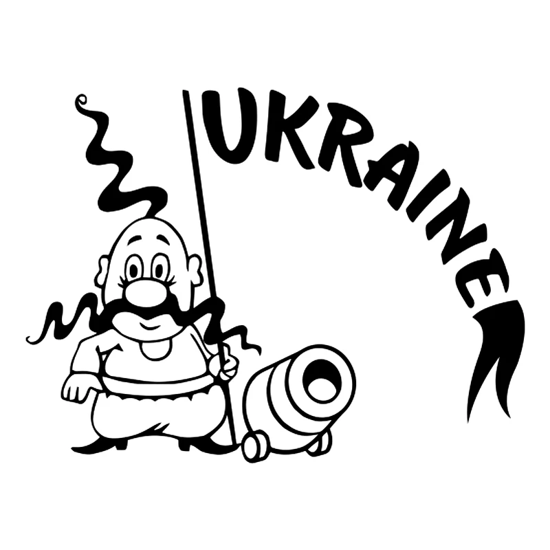 M1013# Козак Ukraine Car Sticker Waterproof Vinyl Decal Car Accessories Decor Pegatinas Para Coche No Background