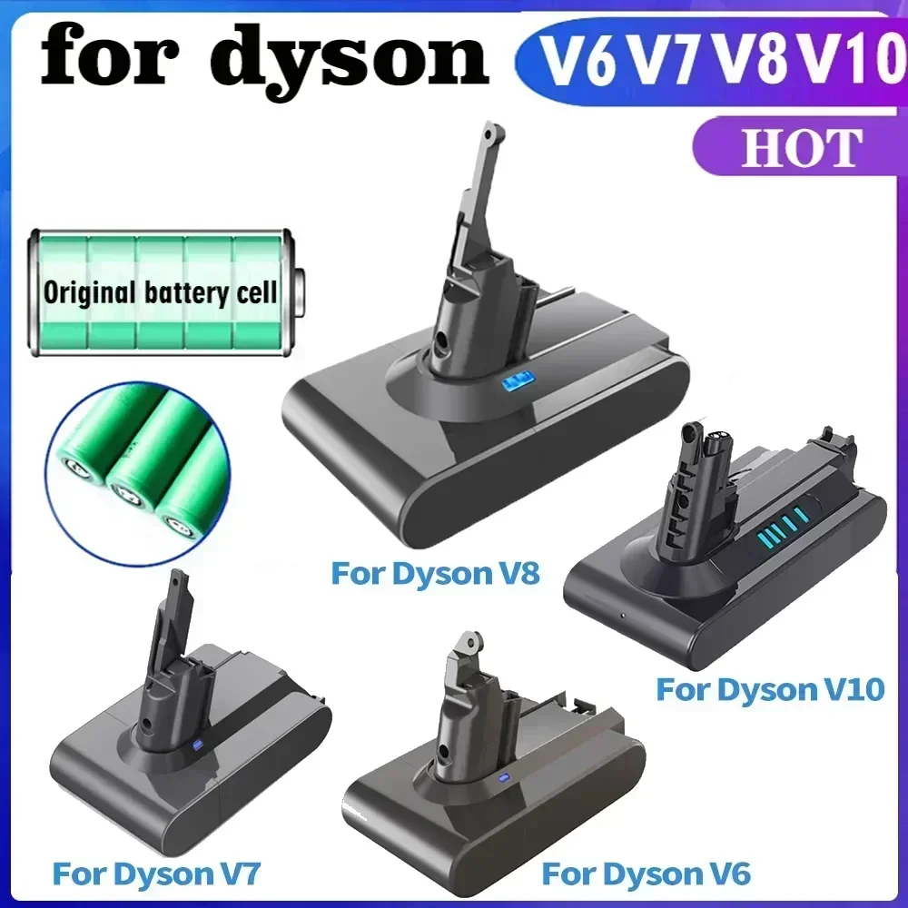 

8000 мАч для Dyson V6 V7 V8 V10, аккумуляторная батарея SV10 SV11 SV12 SV09, аккумулятор для пылесоса, аккумулятор DC58