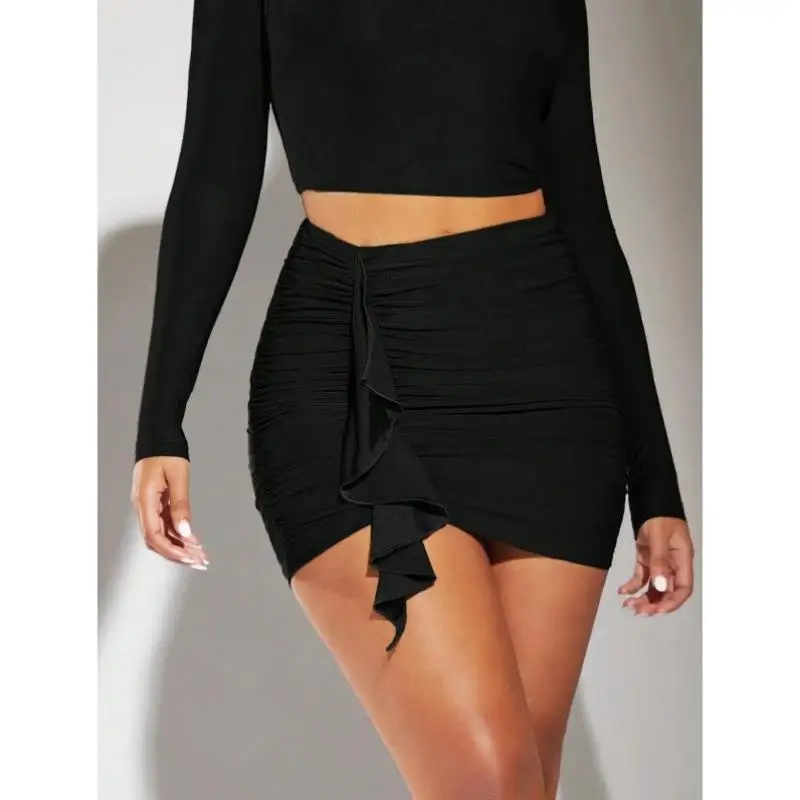 

Cross-Border Slim Fit Skirt with Embelliment And Front Closure Vintage Sle Ci Walk ort Pants for Men