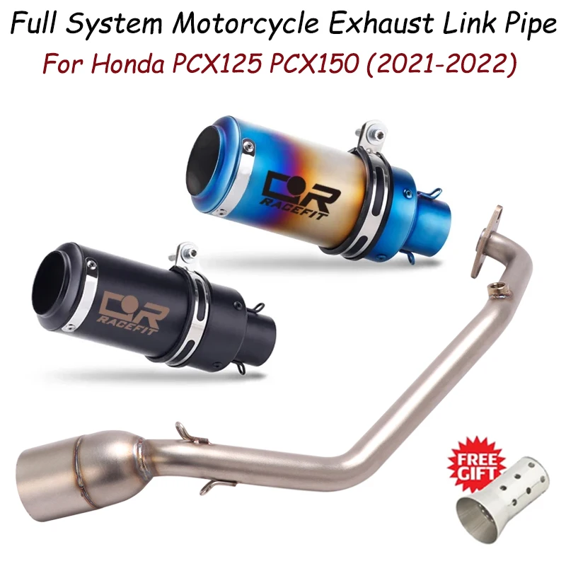 Motorcycle Exhaust Escape Systems Front Link Pipe 51mm DB Killer Muffler Slip On For Honda PCX125 PCX150 PCX 125 150 2021 - 2024