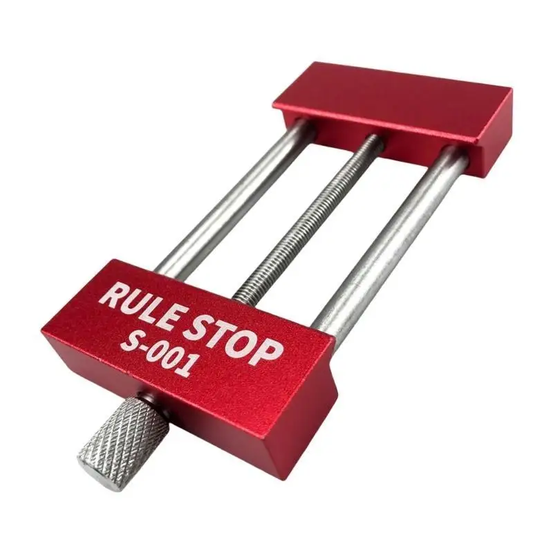 652F Aluminum Rule with Angles Measurement & Stoppers Clear Measurement Scale Rule Stop for Construction & Handicraft Tasks