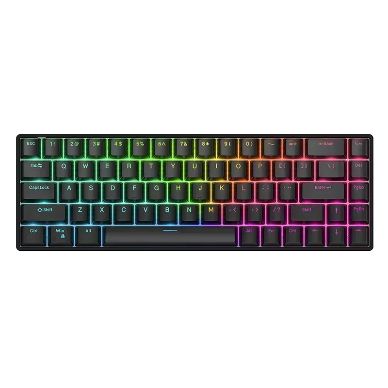 Imagem -06 - Teamwolf Raven68 Interruptor Magnético Gamer Teclados com Fio 68 Teclas Troca Quente Gatilho Rápido Teclado Mecânico Rgb Fps Teclado para Jogos