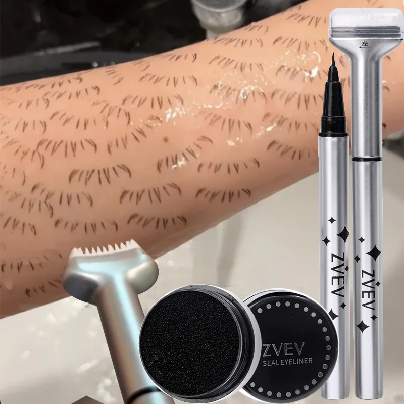 DIY dolny znaczek do rzęs zestaw eyelinerów wodoodporny szybkoschnący naturalny symulowany czarny brązowy szablon do przedłużania rzęs narzędzia do makijażu