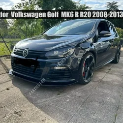 Gloss Black Car Front Bumper Lip Spoiler Splitter Body Kits Tuning Accessories for  Volkswagen Golf 6 MK6 R R20 2008-2013 ABS