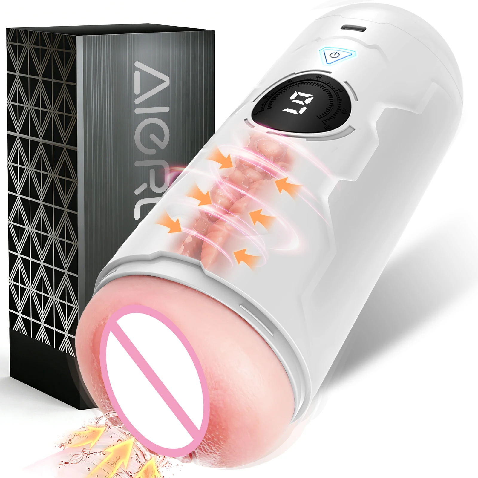 Automatic Double Headed Automatic Male Mastubator Blowjob Vibration Machine Vaginia Pocket Pussy Oral Masturbation Cup Sex Toys for Man