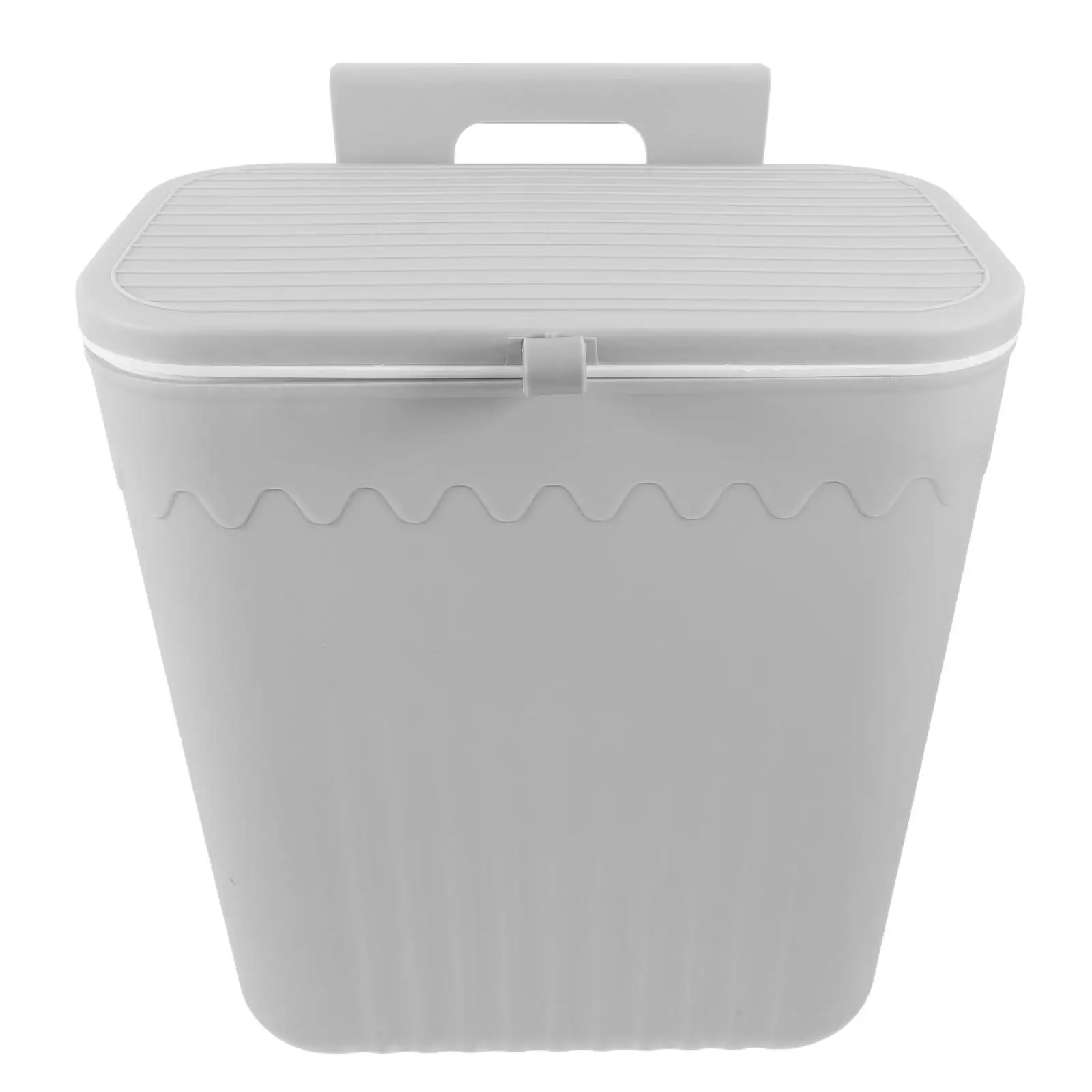 

Hanging Buckle Trash Can Bathroom Socket Trashcan White Bin with Lid Garbage Cabinet Office